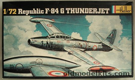 Heller 1/72 Republic F-84G Thunderjet - French or Norwegian Air Forces, 278 plastic model kit